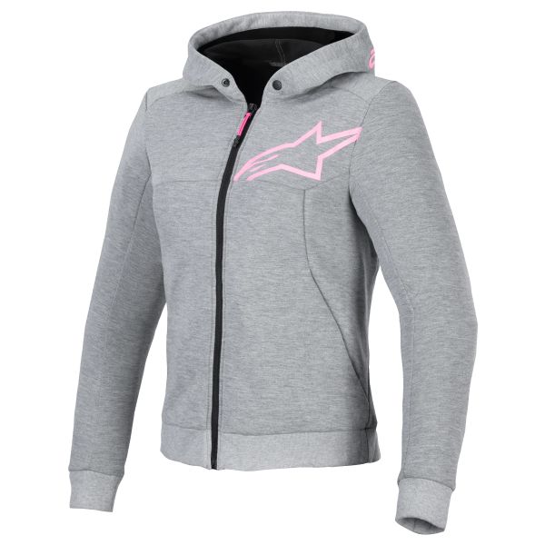 Motorradjacke Alpinestars Stella Chrome V2 Sport Sport Gray Heather Pink Fluo Motorradjacke Alpinestars Stella Chrome V2 Sport Sport Gray Heather Pink Fluo