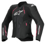 Motorradjacke Alpinestars Stella Dusk Leather Black Diva Pink White