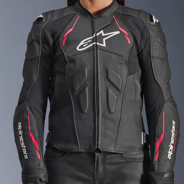 Alpinestars Stella Dusk Leather Black Diva Pink White
