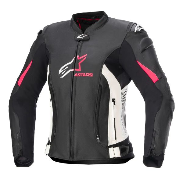 Motorradjacke Alpinestars Stella GP Plus V4 Black White Diva Pink Motorradjacke Alpinestars Stella GP Plus V4 Black White Diva Pink