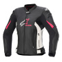 Motorradjacke Alpinestars Stella GP Plus V4 Black White Diva Pink