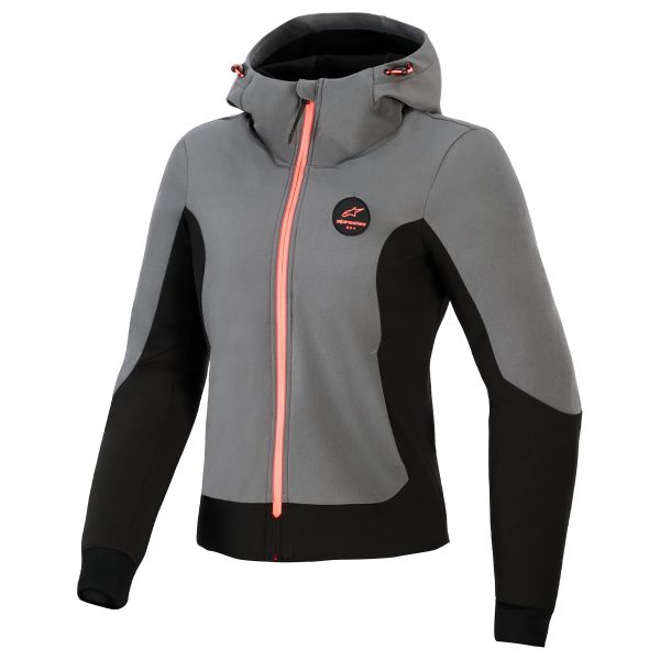 Motorradjacke Alpinestars Stella Radium Tech Hoodie Deep Gray Black