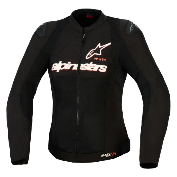 Motorradjacke Alpinestars Stella Smx Air Black White Red Fluo
