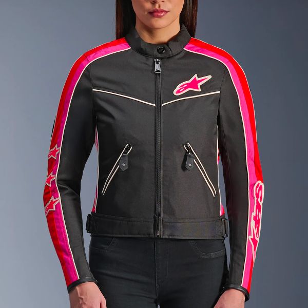 Alpinestars Stella T-Dyno WR Black Bright Red Fuchsia