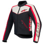 Motorradjacke Alpinestars Stella T-Dyno WR Black Ecru Bright Red