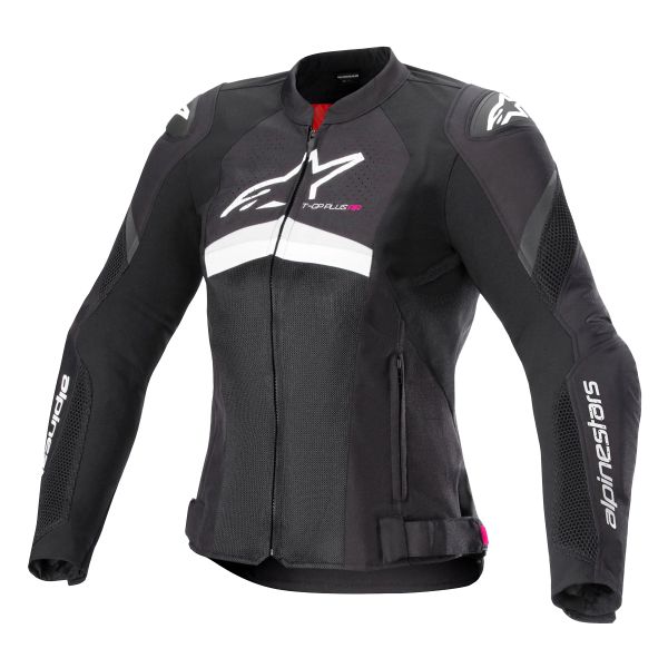Motorradjacke Alpinestars Stella T-GP Plus R V4 Airflow Black White Motorradjacke Alpinestars Stella T-GP Plus R V4 Airflow Black White