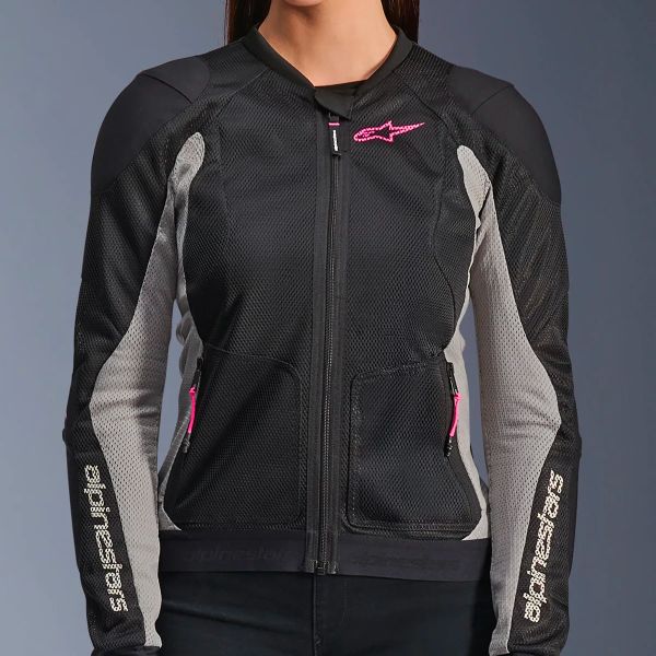 Alpinestars Stella Troop Air Black Ash Gray Pink Fluo