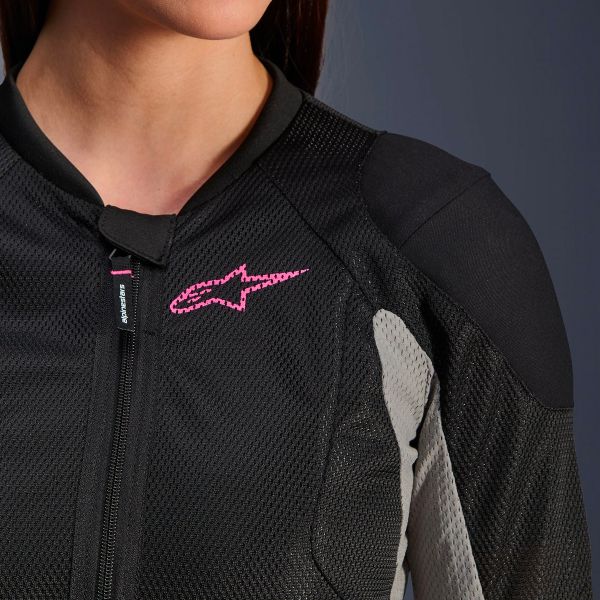 Alpinestars Stella Troop Air Black Ash Gray Pink Fluo