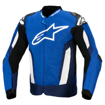 Motorradjacke Alpinestars T-GP Air Bright Blue Navy White