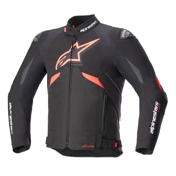Motorradjacke Alpinestars T-GP R V3 Drystar Black Red Fluo White
