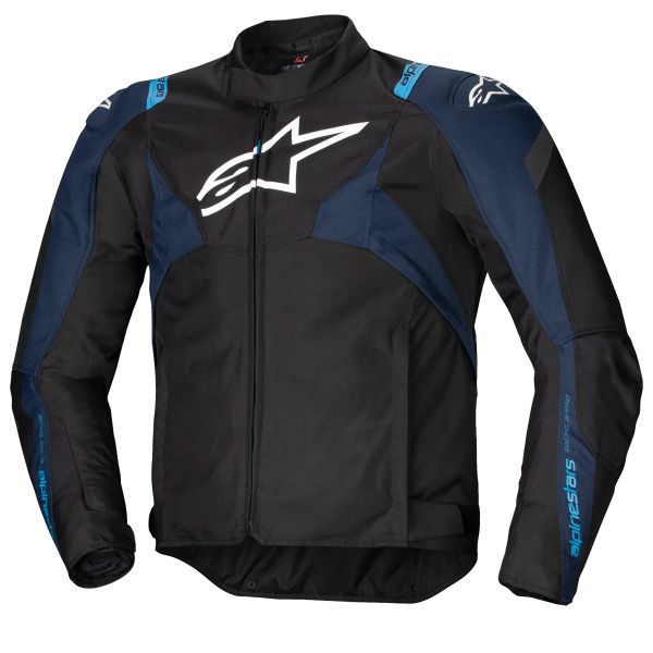 Motorradjacke Alpinestars T-Jaws V4 WP Black Dark Blue Blithe Blue Motorradjacke Alpinestars T-Jaws V4 WP Black Dark Blue Blithe Blue