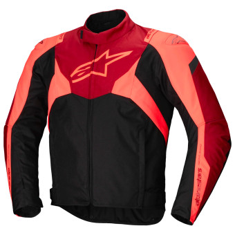 Motorradjacke Alpinestars T-Jaws V4 WP Black Red Fluo Dark Red