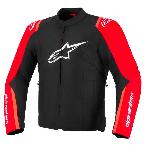 Motorradjacke Alpinestars T-SPS V2 WP Black Red Fluo