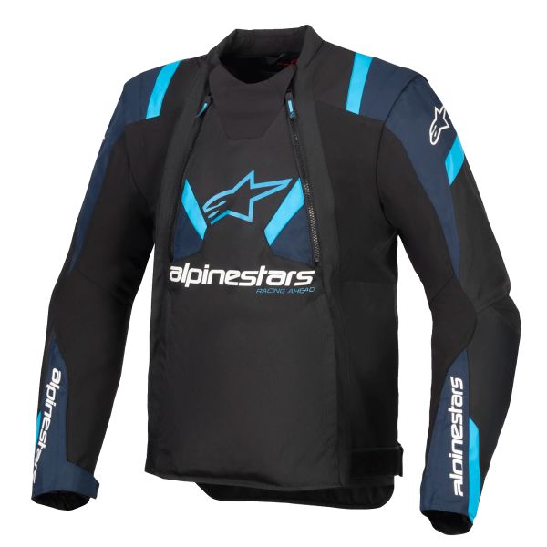 Motorradjacke Alpinestars T-Stunt Air Black Dark Blue Motorradjacke Alpinestars T-Stunt Air Black Dark Blue