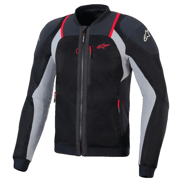 Motorradjacke Alpinestars Troop Air Pro Black Ash Gray Bright Red Motorradjacke Alpinestars Troop Air Pro Black Ash Gray Bright Red