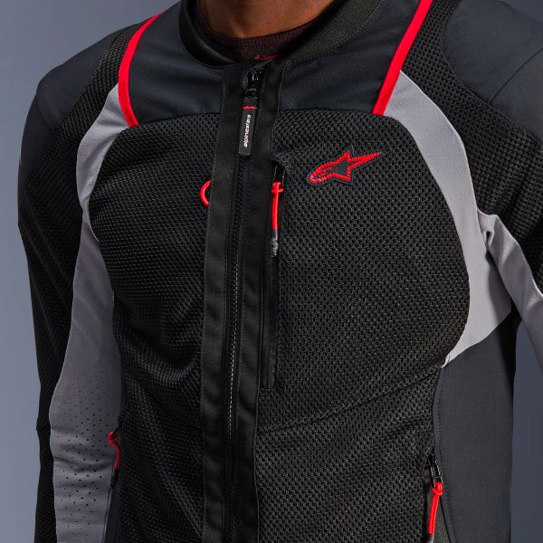 Alpinestars Troop Air Pro Black Ash Gray Bright Red