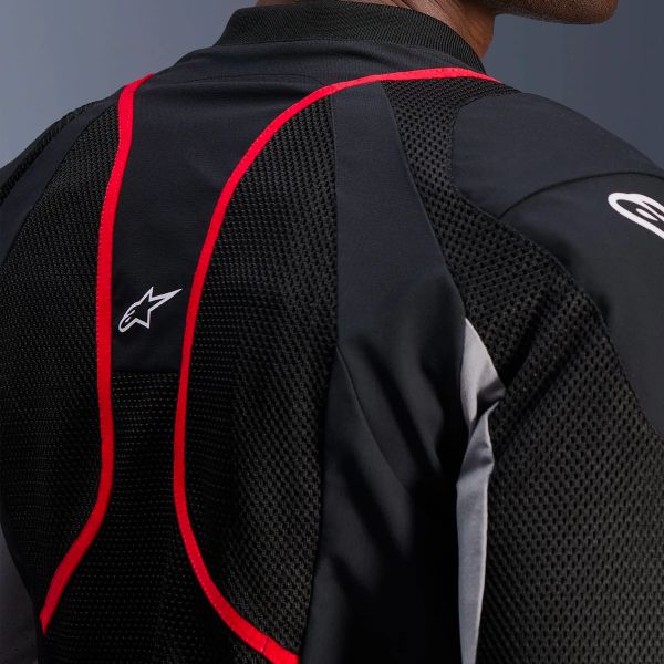 Alpinestars Troop Air Pro Black Ash Gray Bright Red