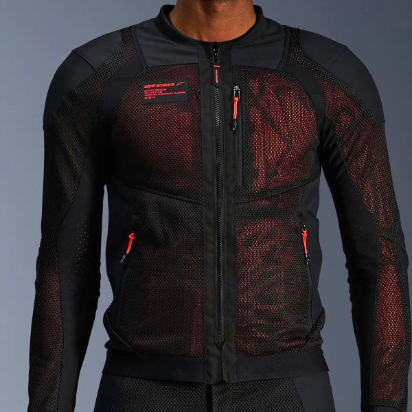 Alpinestars Troop Air Pro Black Red Fluo