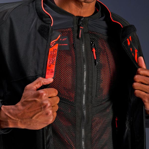 Alpinestars Troop Air Pro Black Red Fluo