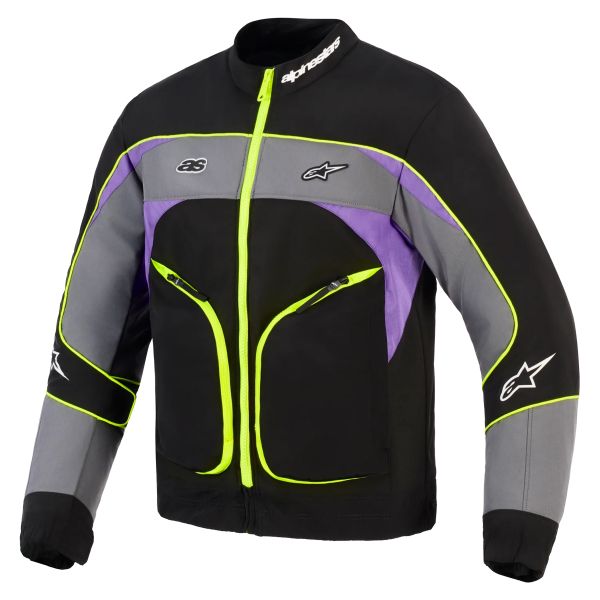 Motorradjacke Alpinestars Unite Black Asphalt Violet