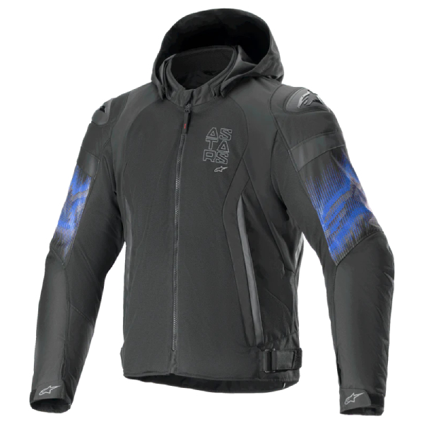 Motorradjacke Alpinestars Zaca Air Venom WP Black Electric Blue Motorradjacke Alpinestars Zaca Air Venom WP Black Electric Blue