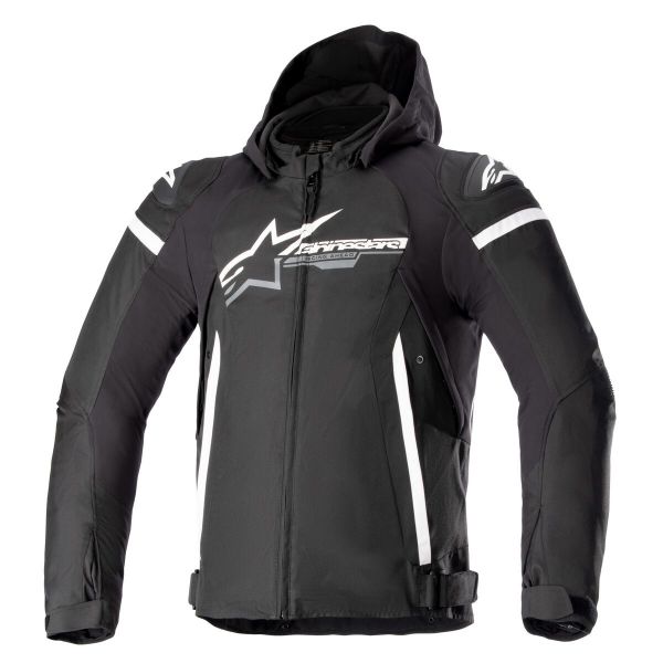 Motorradjacke Alpinestars Zaca Waterproof Black White Motorradjacke Alpinestars Zaca Waterproof Black White