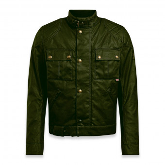 Motorradjacke Belstaff Brooklands 2.0 Wax Olive Green Motorradjacke Belstaff Brooklands 2.0 Wax Olive Green