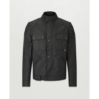 Motorradjacke Belstaff Brooklands Jacket Wax 8oz Black