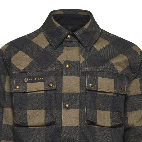 Belstaff Hemd Mansion Olive Black