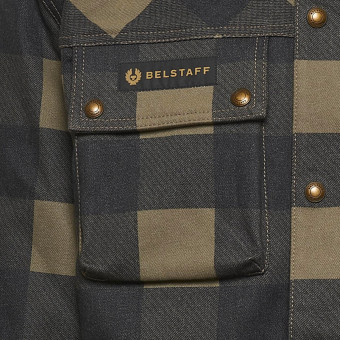 Belstaff Hemd Mansion Olive Black