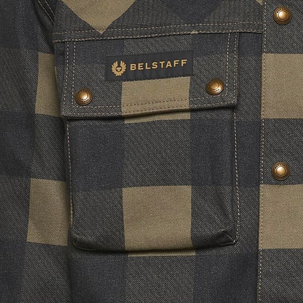 Belstaff Hemd Mansion Olive Black