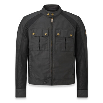 Motorradjacke Belstaff Temple Coton Wax Black Motorradjacke Belstaff Temple Coton Wax Black