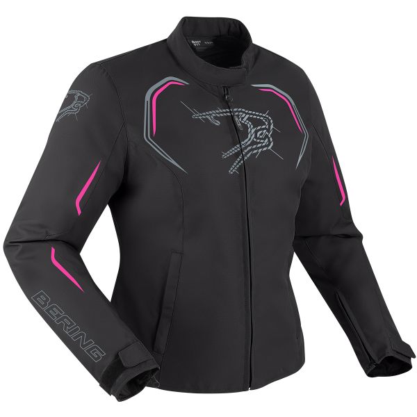 Motorradjacke Bering Lady Dundy Black Fuchsia