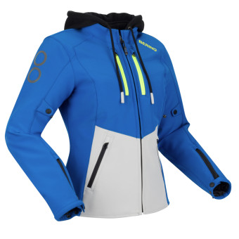 Motorradjacke Bering Lady Rotor Blue Light Grey