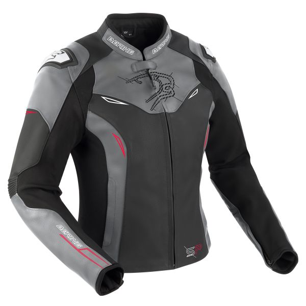 Motorradjacke Bering Lady Snap Black Grey Red Motorradjacke Bering Lady Snap Black Grey Red