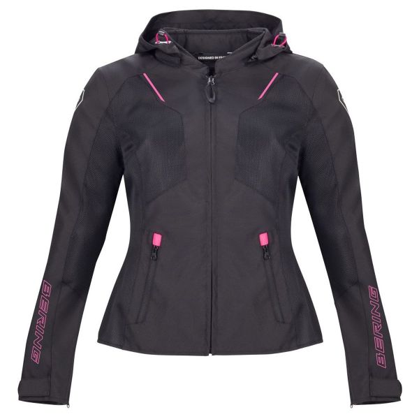 Motorradjacke Bering Lady Wing Schwarz Fuschia