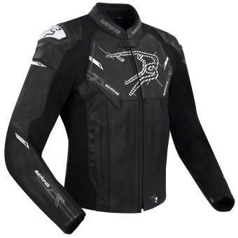 Motorradjacke Bering Snap Black White