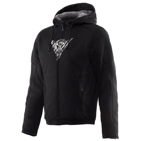 Motorradjacke Dainese Bovisa Safety Hoodie Full Zip Black White