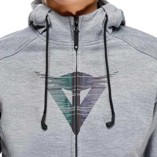 Dainese Daemon-X Safety Hoodie Full Zip Woman Grey Melange