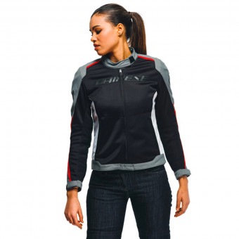 Dainese Hydra Flux 2 Air Lady D-Dry Black Charcoal Grey Lava Red