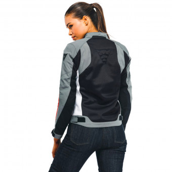 Dainese Hydra Flux 2 Air Lady D-Dry Black Charcoal Grey Lava Red