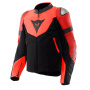 Motorradjacke Dainese Iperattiva Leather-Tex Red Fluo Black