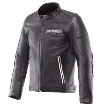 Motorradjacke Dainese Leggenda Perf Leather Black