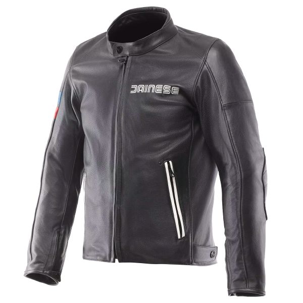 Motorradjacke Dainese Leggenda Perf Leather Black