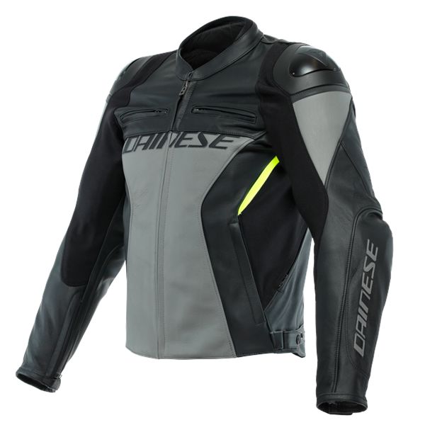 Motorradjacke Dainese Racing 4 Charcoal Grey Black