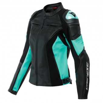 Motorradjacke Dainese Racing 4 Lady Black Acqua Green