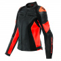 Motorradjacke Dainese Racing 4 Lady Black Fluo Red