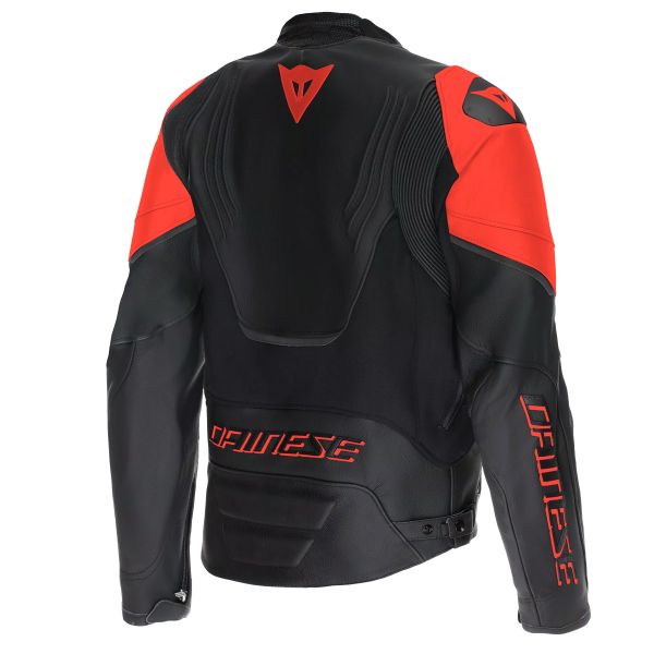 Dainese Racing 5 Leather Black Red Fluo