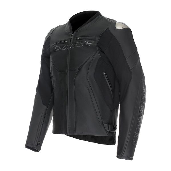 Motorradjacke Dainese Racing 5 Leather Black Black Motorradjacke Dainese Racing 5 Leather Black Black
