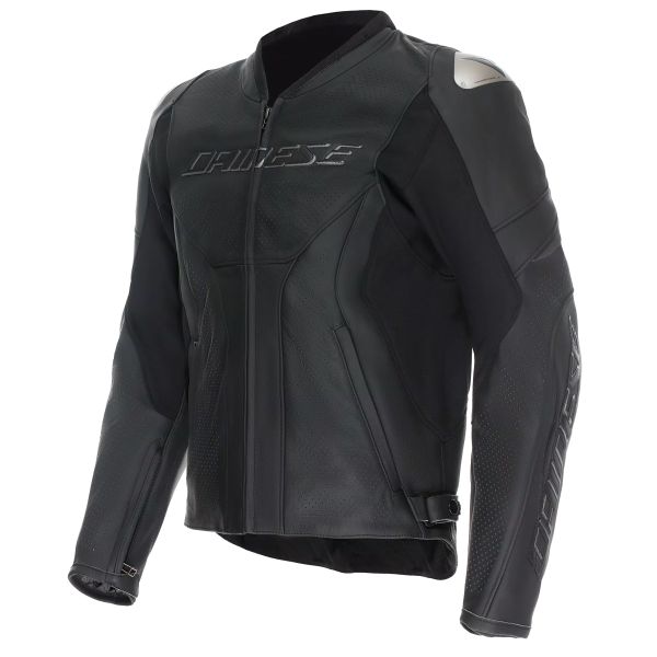 Motorradjacke Dainese Racing 5 Perf Leather Black Black